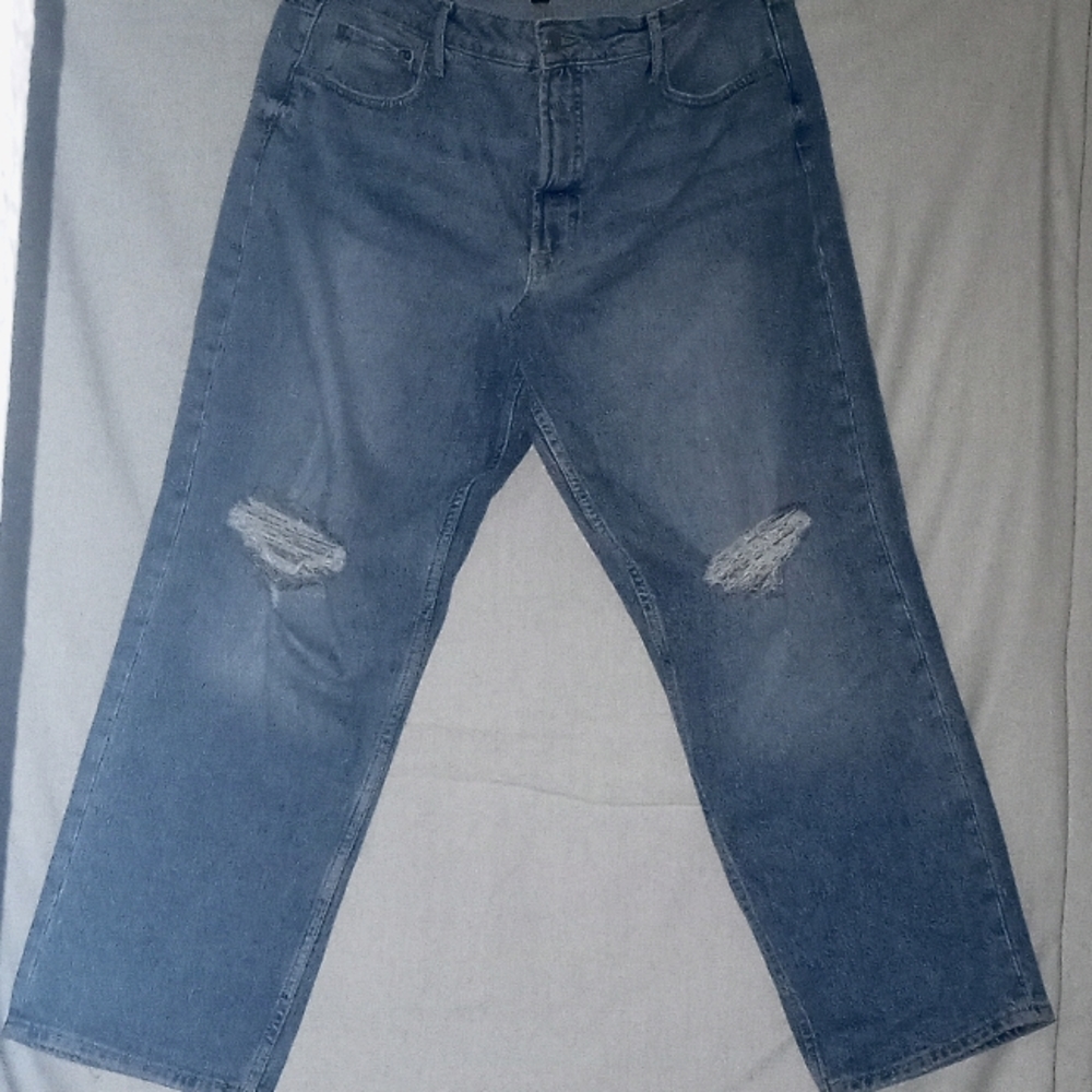 Size 18 ripped blue jeans